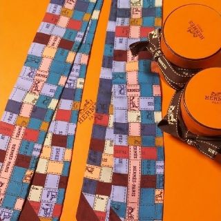 エルメス(Hermes)のお値下げ HERMES🎀ツイリー ボルデュックチェック ペア 新品･未使用品✨(バンダナ/スカーフ)