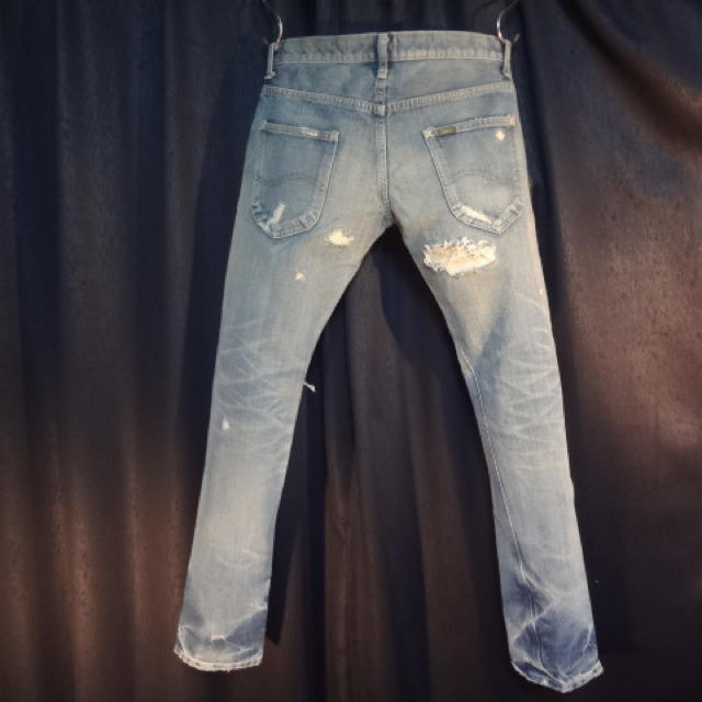 AKM(エイケイエム)のAKM × Lee　INDGO MULTI PATCH CRASH DENIM メンズのパンツ(デニム/ジーンズ)の商品写真