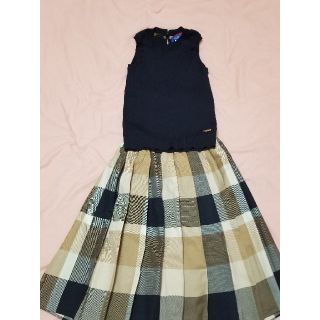 バーバリーブルーレーベル(BURBERRY BLUE LABEL)のクレストブリッジ　ブルーレーベル　セットアップ　ワンピース(ひざ丈ワンピース)