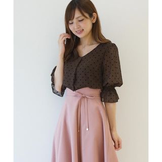 プロポーションボディドレッシング(PROPORTION BODY DRESSING)の【美品】プロポーション☆シフォンドットブラウス(シャツ/ブラウス(長袖/七分))