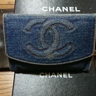 シャネル(CHANEL)の正規品 CHANEL シャネル デニム ウォレット 中財布 ココマーク(財布)