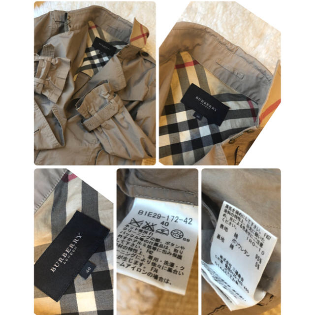 BURBERRY(バーバリー)の美品本物バーバリーBurberry上質コットントレンチコート♫お買い得品 レディースのジャケット/アウター(トレンチコート)の商品写真