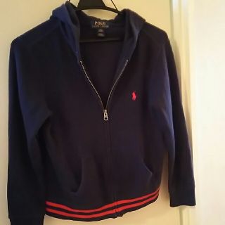 ポロラルフローレン(POLO RALPH LAUREN)のポロ🍀ラルフローレン・キッズ●140cmパーカー綿素材。春から秋に。濃紺。(カーディガン)