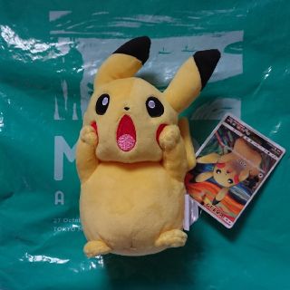 ポケモン(ポケモン)のムンク展 叫びピカチュウぬいぐるみ(キャラクターグッズ)