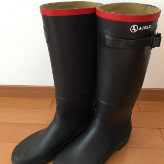 エーグル(AIGLE)のAIGLEエーグル☆長靴レインブーツ36レディースアウトドア雨グッズママ(レインブーツ/長靴)