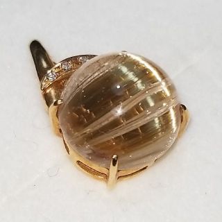 ジュエリーツツミ(JEWELRY TSUTSUMI)のルチルクォーツ×ダイヤモンド K18 ペンダントトップ(ネックレス)