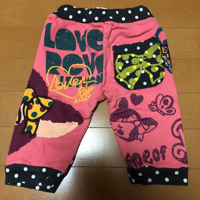 LOVE REVOLUTION(ラブレボリューション)のラブレボ ピンクハーフパンツ 90 バンビちゃん ドット キッズ/ベビー/マタニティのキッズ服女の子用(90cm~)(パンツ/スパッツ)の商品写真