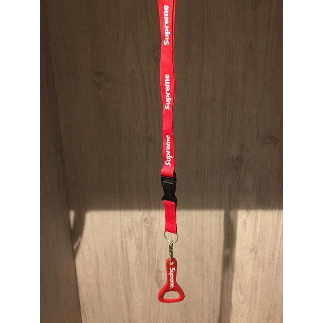 希少【 Supreme  】 14SS Lanyard 赤 栓抜き