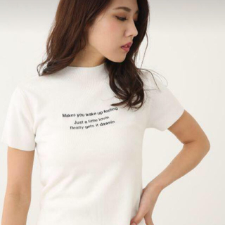 リエンダ(rienda)のmessage logo Knit Tee(Tシャツ/カットソー(半袖/袖なし))