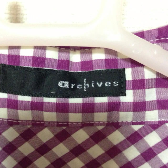 archives(アルシーヴ)のSALE!!パープルチェックシャツ☆ レディースのトップス(シャツ/ブラウス(長袖/七分))の商品写真