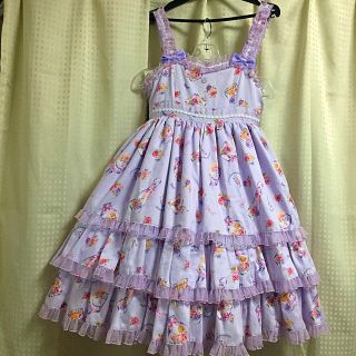 メタモルフォーゼタンドゥフィーユ(metamorphose temps de fille)のフラワーボトルJSK 4/30出品取消(ひざ丈ワンピース)