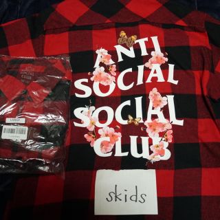 アンチ(ANTI)のassc anti social social club ネルシャツ L(シャツ)