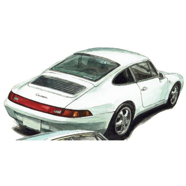 GC-1121 Porsche911限定版画 直筆サイン額装●作家平右ヱ門 2