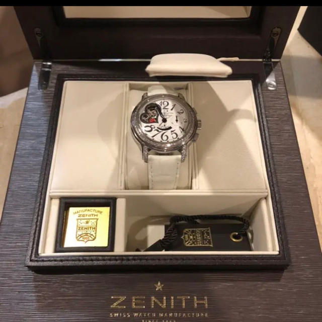 ZENITH(ゼニス)のZENITH ゼニス クロノマスター オープンハート 自動巻き ダイヤ レディースのファッション小物(腕時計)の商品写真