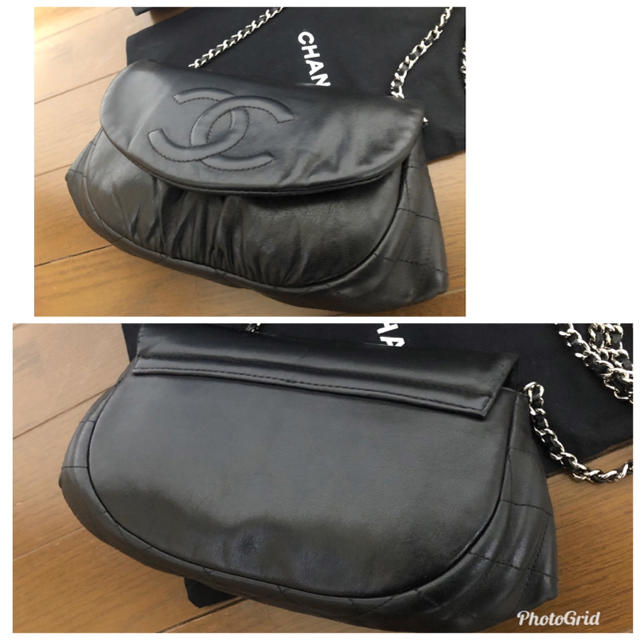 CHANEL(シャネル)のROLA様専用 シャネル 極上ラムスキン ハーフムーン チェーンウォレット メンズのファッション小物(ウォレットチェーン)の商品写真