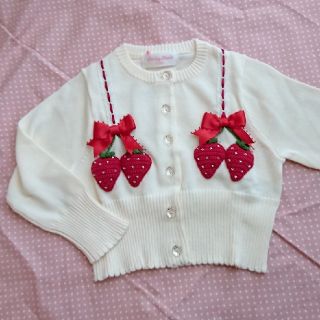 シャーリーテンプル(Shirley Temple)のシャーリーテンプル☆いちご🍓カーディガン  100センチ(カーディガン)