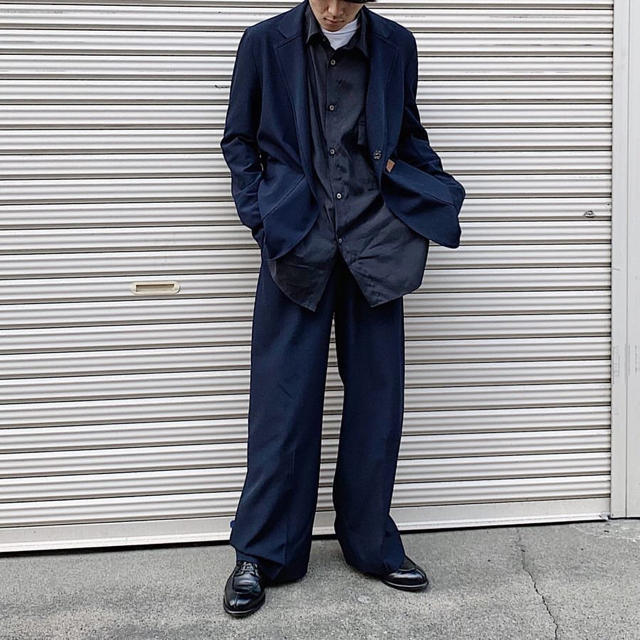 SUNSEA SNM-BLUE STRAIGHT PANTS 19ss