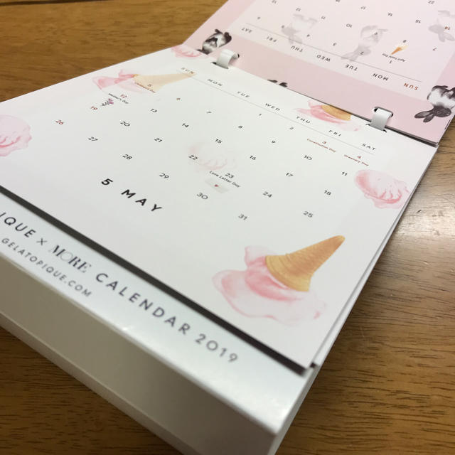 gelato pique(ジェラートピケ)のGELATO PIQUE×MORE CALENDAR2019 インテリア/住まい/日用品の文房具(カレンダー/スケジュール)の商品写真