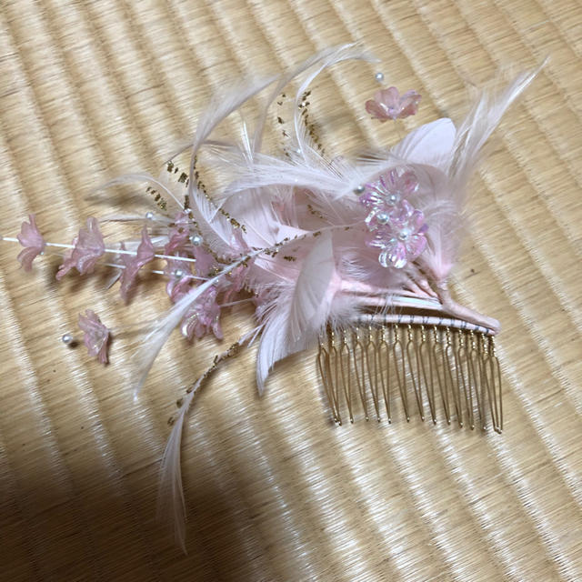 【未使用】和洋装髪飾り ハンドメイドのアクセサリー(ヘアアクセサリー)の商品写真