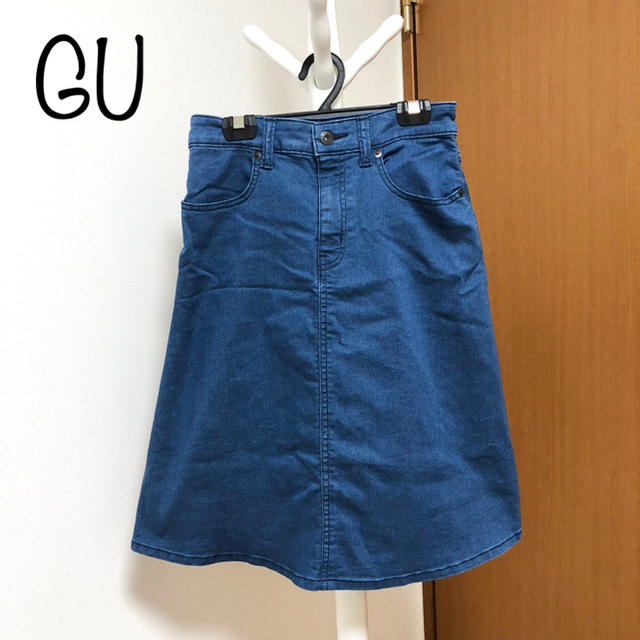 GU(ジーユー)のGU デニム スカート レディースのスカート(ひざ丈スカート)の商品写真