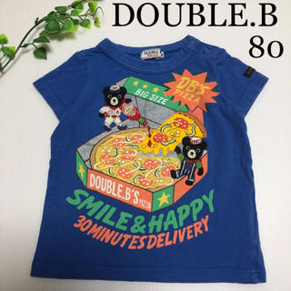 ダブルビー(DOUBLE.B)のミキハウス ダブルビー 半袖シャツ 80 春 夏 ピザ屋さん ラルフローレン(Ｔシャツ)