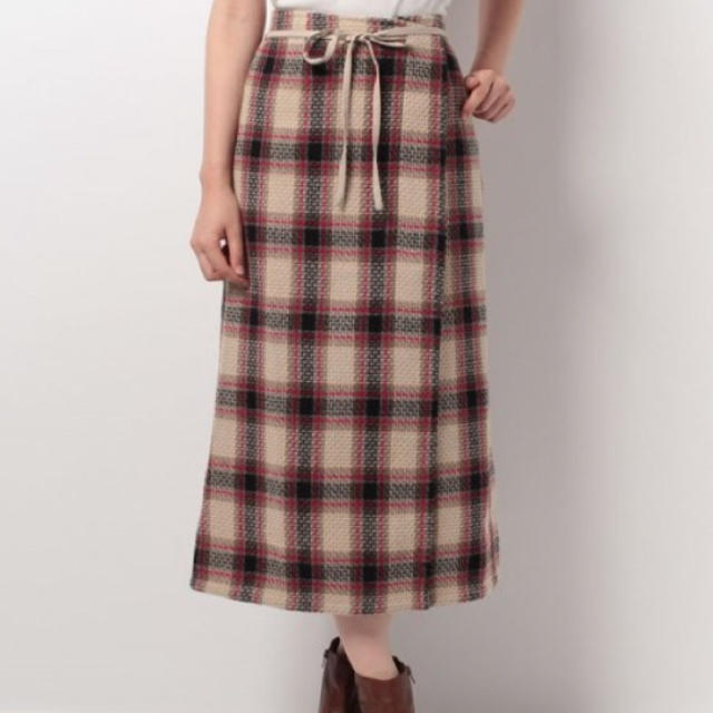 MIIA(ミーア)のチェックラップスカート レディースのスカート(ロングスカート)の商品写真