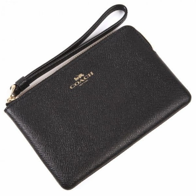 スマホ ケース 手帳型 - COACH - 【COACH★F58032】コーチ ポーチ/リストレット/小物入れ 黒レザー新品の通販 by SAA☆｜コーチならラクマ