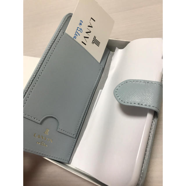 LANVIN en Bleu(ランバンオンブルー)の新品 ランバンオンブルー 手帳型スマホケース パスケース★ランバン リュック スマホ/家電/カメラのスマホアクセサリー(iPhoneケース)の商品写真