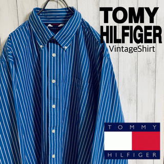 トミーヒルフィガー(TOMMY HILFIGER)の古着90s トミーヒルフィガーストライプシャツ(シャツ)
