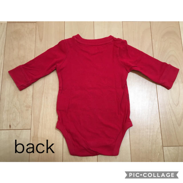 babyGAP(ベビーギャップ)のbabygap 長袖ロンパース【70㎝】赤 キッズ/ベビー/マタニティのベビー服(~85cm)(ロンパース)の商品写真