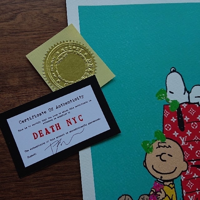 【S】スヌーピー チャーリーブラウン レッド DEATH NYC 限定ポスター 1