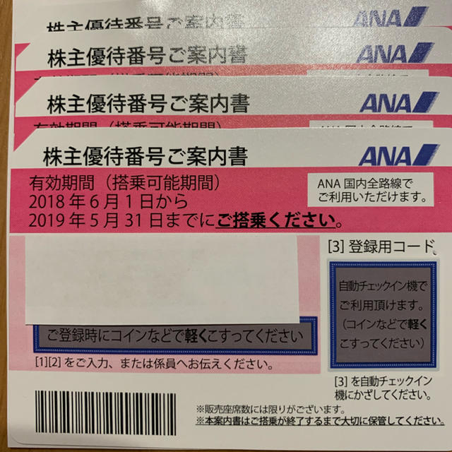 ANA(全日本空輸)(エーエヌエー(ゼンニッポンクウユ))のANA （全日本空輸） チケットの優待券/割引券(その他)の商品写真