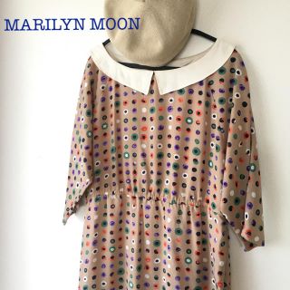 マリリンムーン(MARILYN MOON)のmayuyu様専用MARILYN MOON ワンピース カラフルドットワンピース(ひざ丈ワンピース)