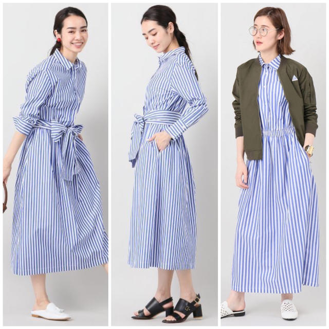 超美品❣️ Spick & Span ストライプ シャツワンピース