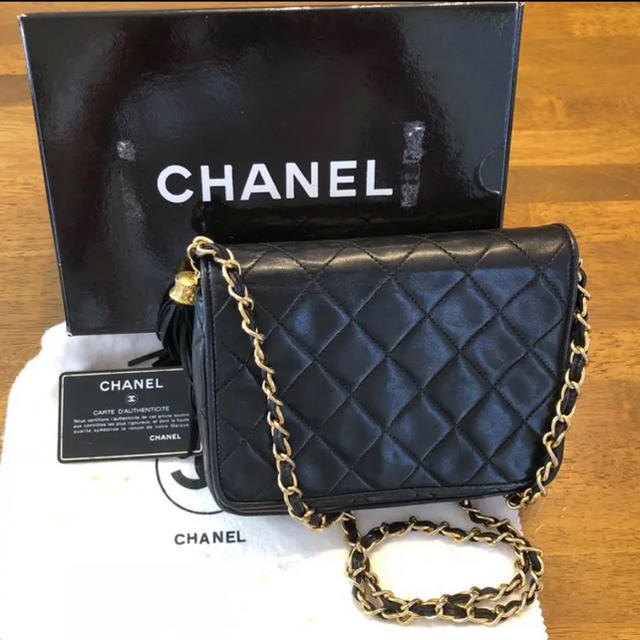 CHANELヴィンテージフリンジ付きチェーンバッグレディース