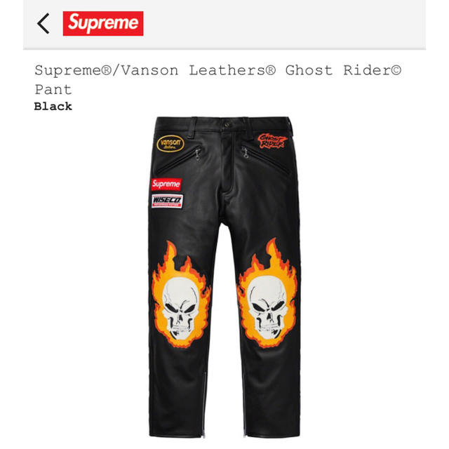 Supreme - supreme Vanson Leathers Ghost Rider Pantの通販 by kiki's shop｜シュプリームならラクマ