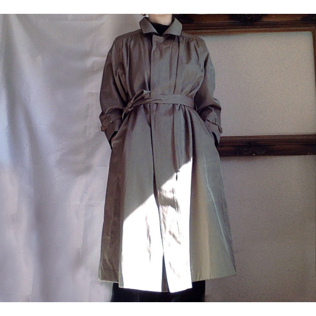 美品　トレンチ　ステンカラー　コート　オリーブカーキベージュ系のサムネイル