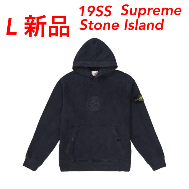 L 新品 Supreme 19SS Stone Island パーカー 新品 | フリマアプリ ラクマ