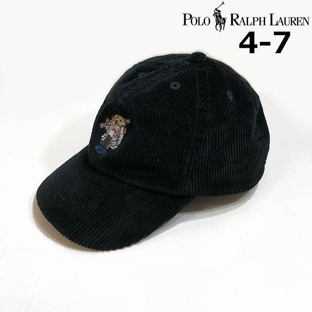 POLO RALPH LAUREN(ポロラルフローレン)のラルフローレン ポロベア コーデュロイ キャップ (4-7)黒 181220 メンズの帽子(キャップ)の商品写真