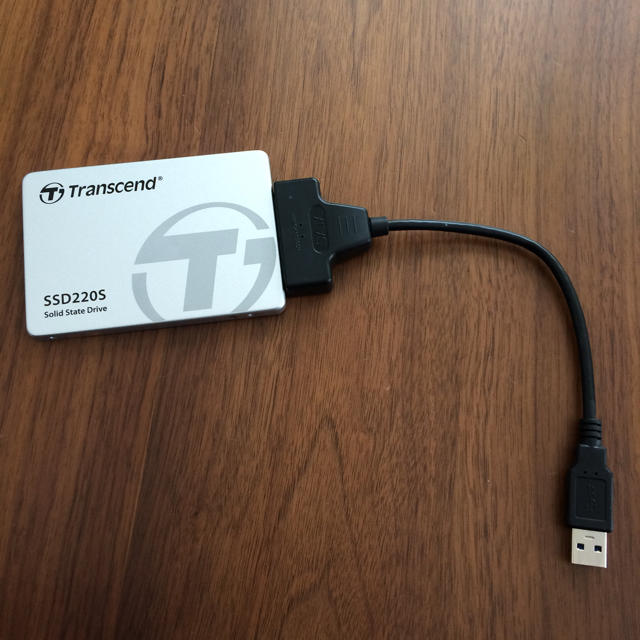 Transcend(トランセンド)のSSD 120GB/SATA-USB 3.0 変換ケーブル 2.5インチ  スマホ/家電/カメラのPC/タブレット(PCパーツ)の商品写真