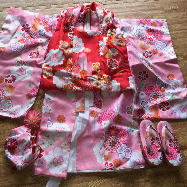 753 衣装 晴れ着 3歳 キッズ/ベビー/マタニティのキッズ服女の子用(90cm~)(和服/着物)の商品写真