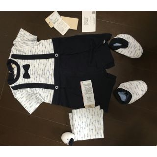 アルマーニ ジュニア(ARMANI JUNIOR)のアルマーニジュニア ロンパースセット 新品未使用タグ付き(ロンパース)