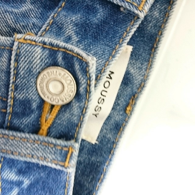 moussy(マウジー)のMOUSSY ハイウエストデニムスカート レディースのスカート(ミニスカート)の商品写真