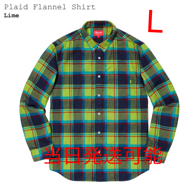 supreme 19ss Plaid Flannel Shirt L