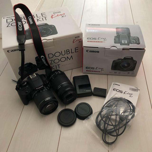 本日限定価格!Canon kiss x7 ダブルズームキット - デジタル一眼