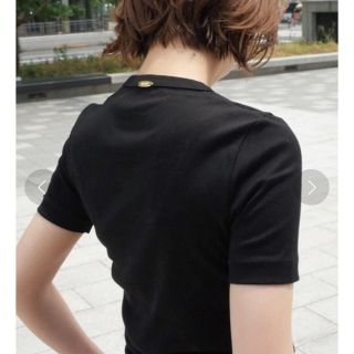 ドゥーズィエムクラス(DEUXIEME CLASSE)のドゥーズィエムクラス  GIZA フライスTシャツ 黒36(Tシャツ(半袖/袖なし))