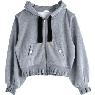 アクシーズファム(axes femme)の新品タグ付　　♥axes femme ♥　パーカー　　グレー(パーカー)