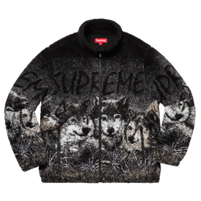 Supreme wolf fleece jacket