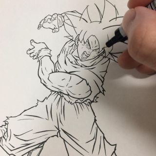 ドラゴンボール 手描きドラゴンボールイラスト 孫悟空 身勝手の極意 の通販 By Multido S Shop ドラゴンボールならラクマ