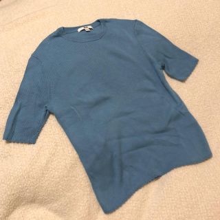 ユニクロ(UNIQLO)のUNIQLO❤︎コットンニットトップス(カットソー(半袖/袖なし))